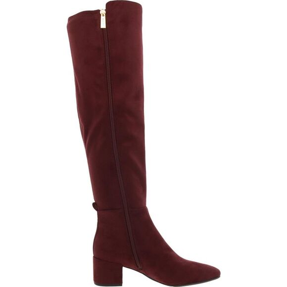 MICHAEL Michael Kors Womens Purple Faux Suede Over-The-Knee Boots Shoes New